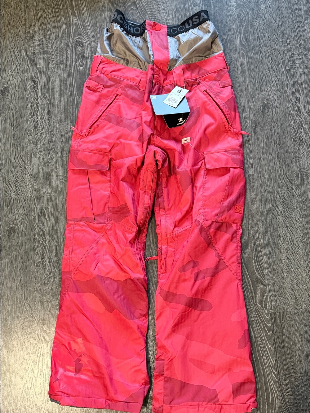 DC Snowboarding Red Camo Snow Pants